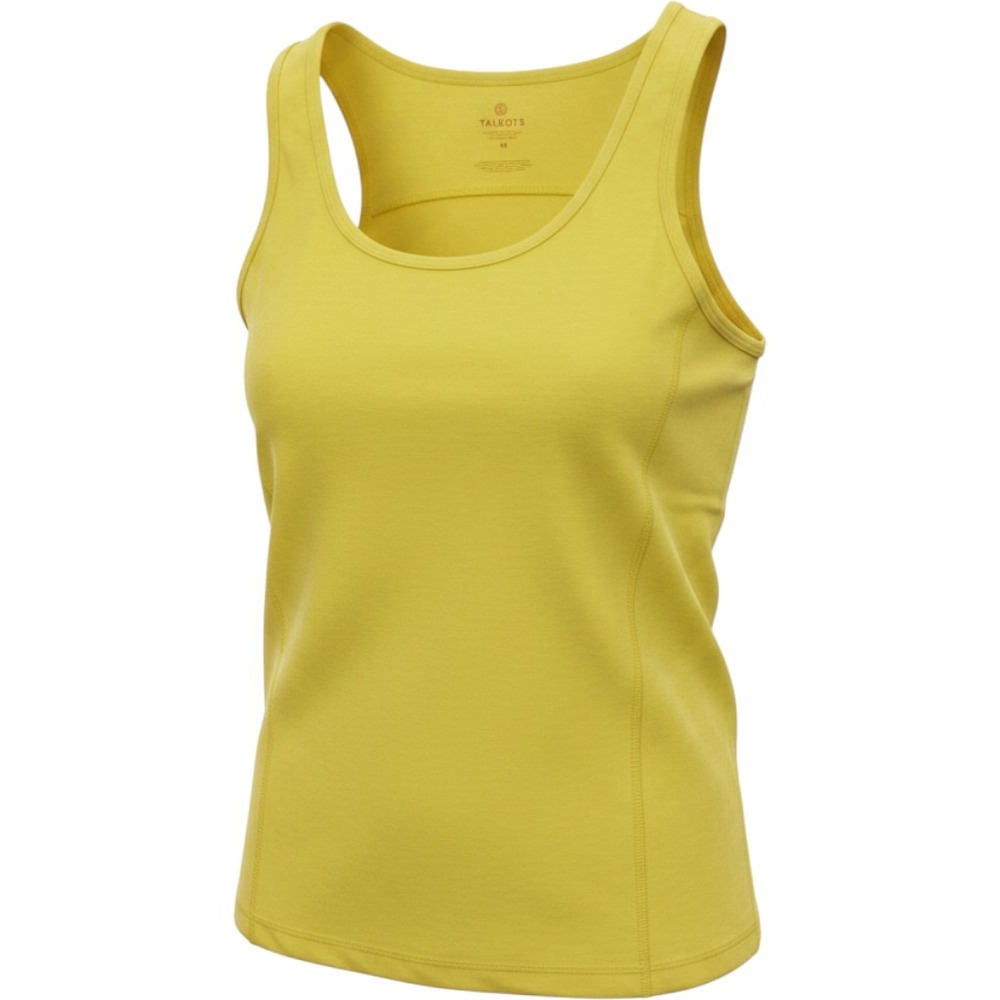 Talbots Womens Active Tank Top Yellow Scoop Neck Racerback Size M NWT 40991838